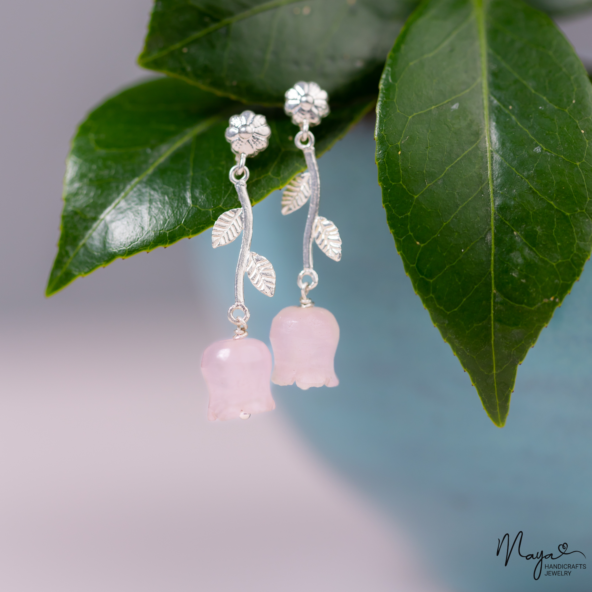 Tulip flower earrings